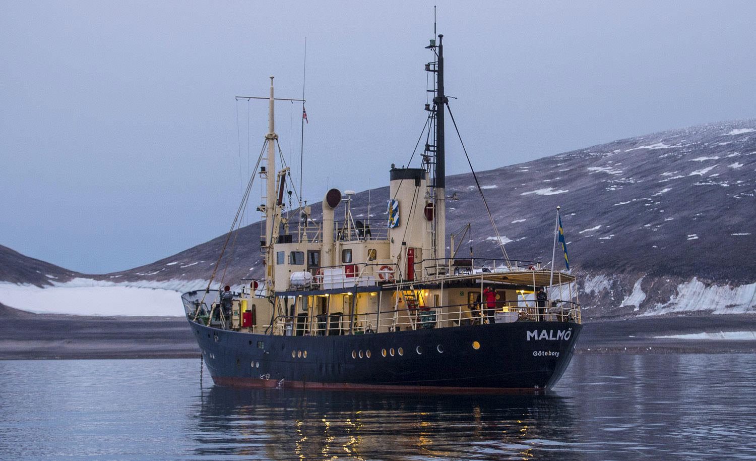 MS Malmö at sea in Svalbard