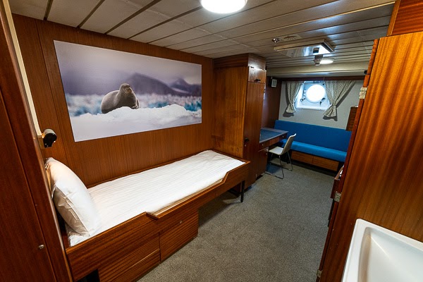 Triple cabin at level three, shared facilities.