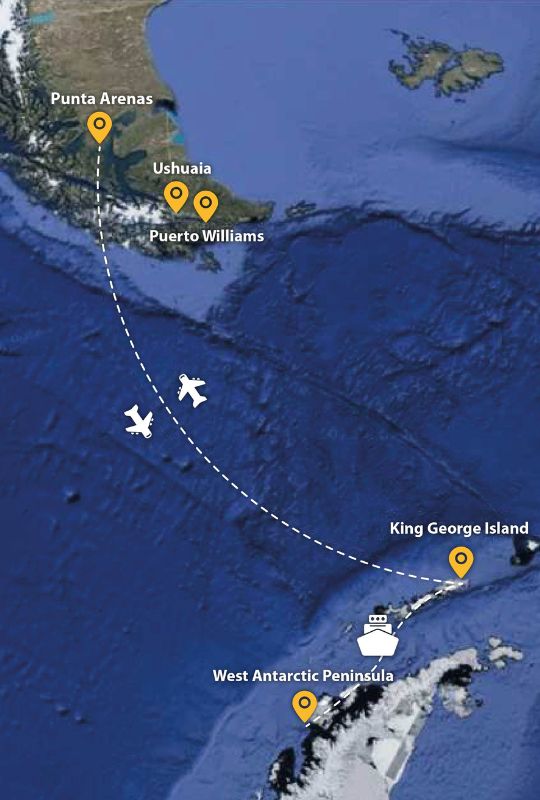 Itinerary Map Antarctica